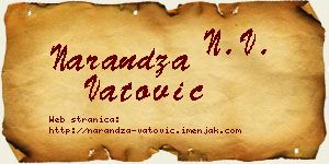 Narandža Vatović vizit kartica